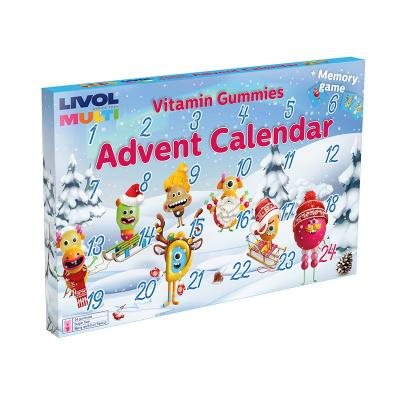 Meškiukio Gumio vitaminų kalendorius su LIVOL MULTI guminukais, 24 guminukai