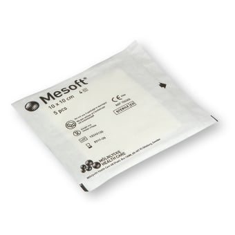 MESOFT sterilios servetėlės, 5 vnt., 10 x 10 cm