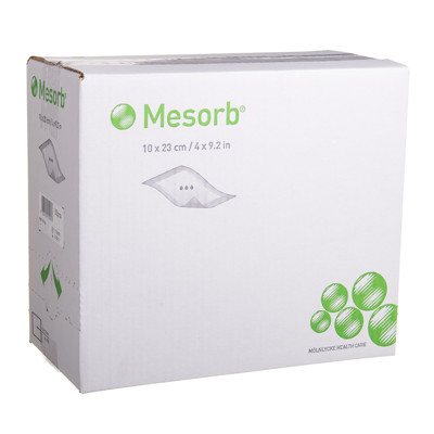 MESORB, tvarstis, x 23 cm, absorbuojantis, 50 vnt., 10 cm