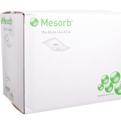 MESORB, tvarstis, x 23 cm, absorbuojantis, 50 vnt., 15 cm