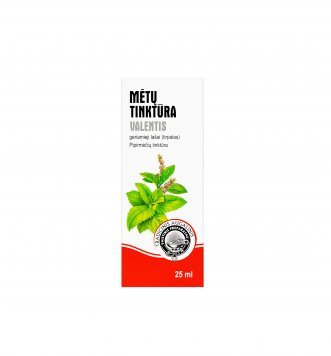 MĖTŲ TINKTŪRA Valentis /ml geriamieji lašai, tirpalas 25 ml N1, 1 ml