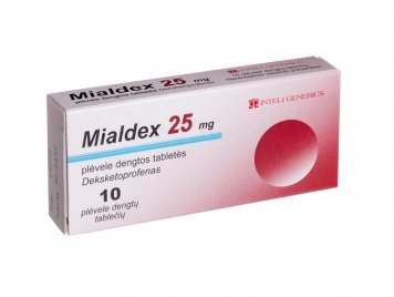 MIALDEX 25 mg plėvele dengtos tabletės N10