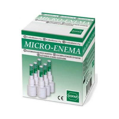 MICRO-ENEMA tiesiosios žarnos mikroklizma, N6, 9 g