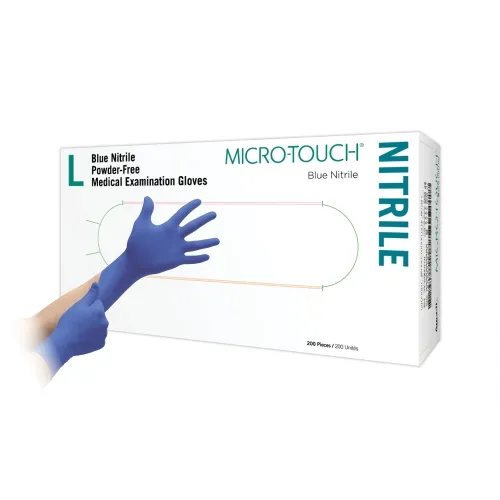 MICRO-TOUCH® nesterilios medicininės pirštinės BLUE NITRILE, L, N200