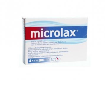 MICROLAX 625 mg/90 mg/9 mg/ml tiesiosios žarnos tirpalas N4, 5 ml