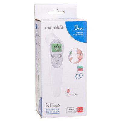 MICROLIFE NC 200, skaitmeninis bekontaktis kaktos termometras