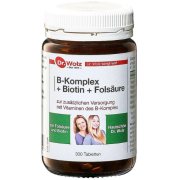 Mielių tabletės aprūpinimui B grupės vitaminais DR. WOLZ B-COMPLEX + BIOTIN + FOLIC ACID, 300 tablečių