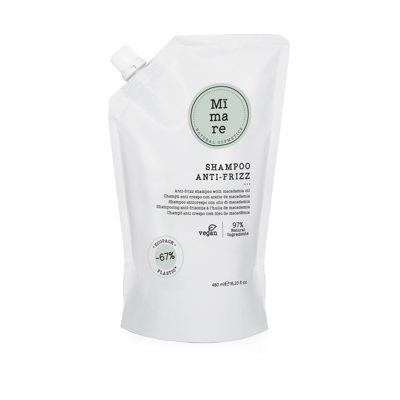 Mimare ANTI FRIZZ glotinamasis šampūnas su makadamijų aliejumi, 480 ml