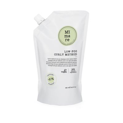 Mimare CURLY METHOD LOW-POO švelnus garbanotų plaukų šampūnas su melionų ekstraktu, 480 ml