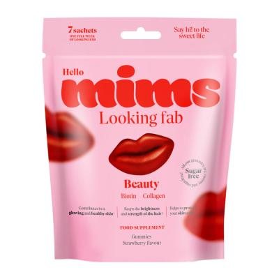 MIMS Beauty guminukai su kolagenu ir biotinu, 7 paketėliai
