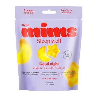 MIMS Good Night guminukai su melatoninu, 7 paketėliai