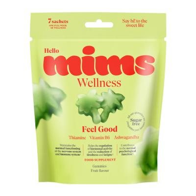 MIMS Wellness guminukai su ašvaganda ir vitaminais B1, B6, 7 paketėliai
