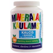 Mineralai kaulams NEW NORDIC, apelsinų skonio, 180 tab.