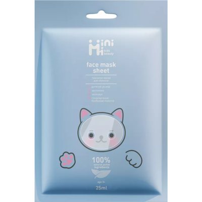 MiniMi Kids Beauty Yogurt vaikiška lakštinė veido kaukė, ., 25 g
