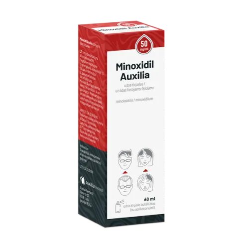 Minoxidil Auxilia 50mg/ml odos tirpalas N1, 60 ml