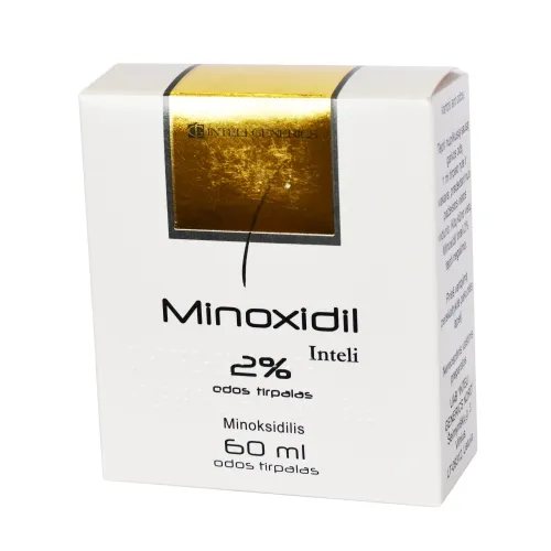 Minoxidil Inteli 20mg/ml odos tirpalas su dozavimo pompa, 60 ml