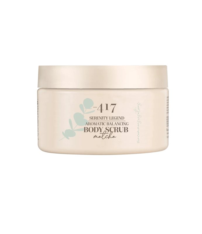 MINUS 417 Serenity Lengend Aromatic Balancing Body Scrub Aromatinis balansuojantis kūno šveitiklis – Matcha – 450gr, Vnt