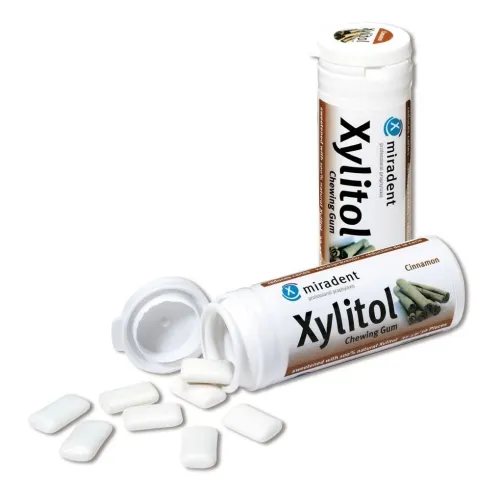 Miradent Xylitol kramtomoji guma HAGER&WERKEN, cinamono skonio, N30