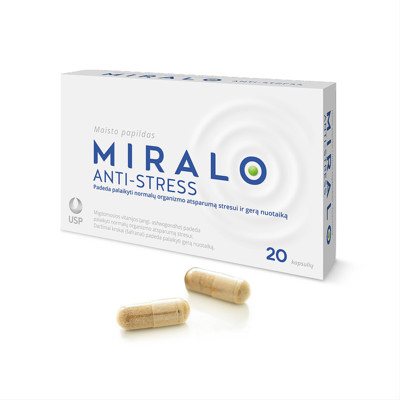 MIRALO ANTI-STRESS, 20 tablečių