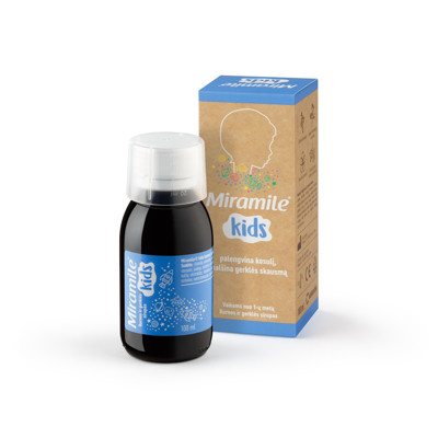 MIRAMILE KIDS, burnos ir gerklės sirupas, 100 ml