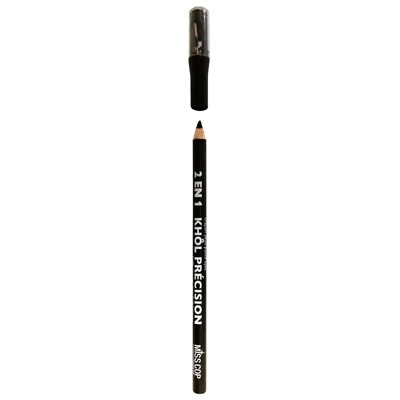 Miss Cop akių pieštukas su drožtuku, 01- Noir, ., 1.4 g