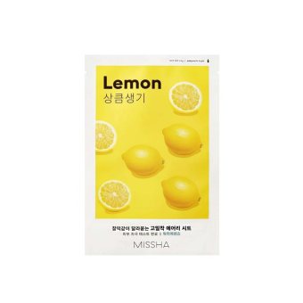MISSHA lakštinė veido kaukė su citrinų ekstraktu, Airy Fit Sheet Lemon, 19 g
