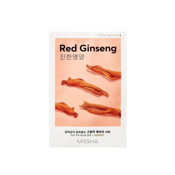MISSHA lakštinė veido kaukė su raudonojo ženšenio ekstraktu Airy Fit Sheet Mask Red Ginseng, 19 g