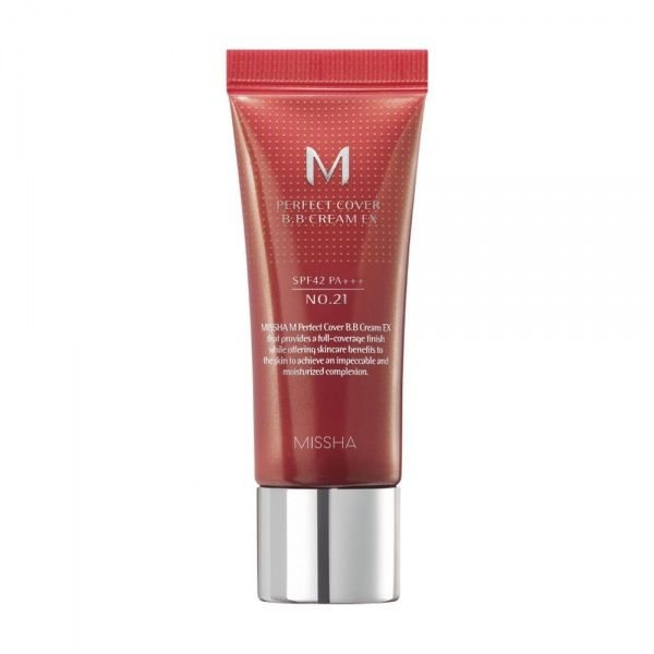 MISSHA tonuojantis BB kremas M PERFECT COVER BB CREAM, SPF42, No. 21, 20 ml