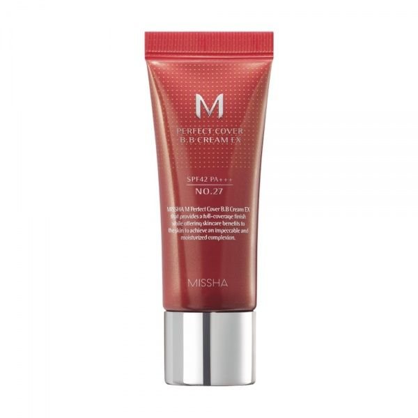 MISSHA tonuojantis BB kremas M PERFECT COVER BB CREAM, SPF42, No. 27, 20 ml