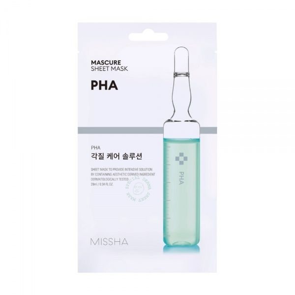 MISSHA veido kaukė MASCURE SHEET MASK PHA, 1 vnt