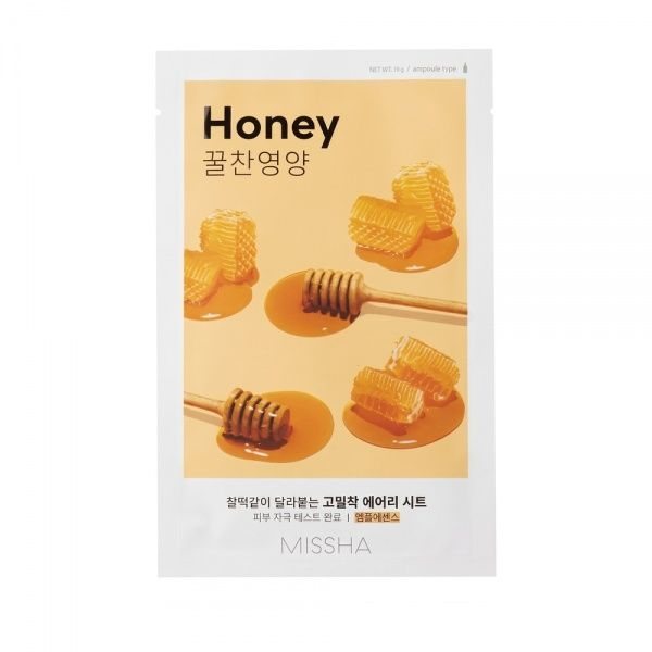 MISSHA veido kaukė su medumi AIRY FIT HONEY SHEET MASK, 1 vnt