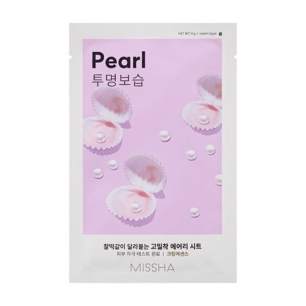 MISSHA veido kaukė su perlais AIRY FIT PEARL SHEET MASK, 1 vnt