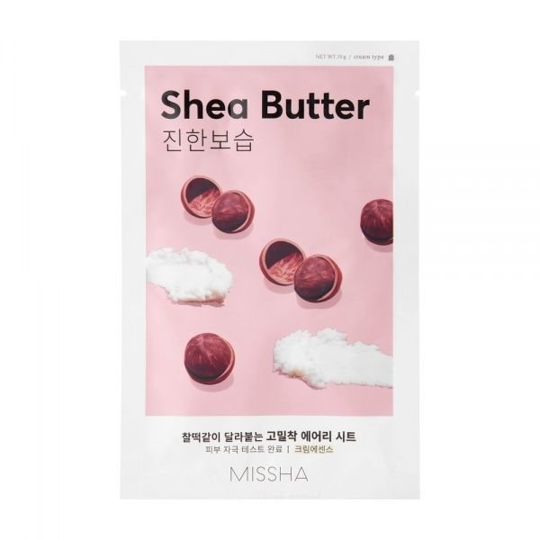 MISSHA veido kaukė su sviestmedžiu AIRY FIT SHEA BUTTER SHEET MASK, 1 vnt