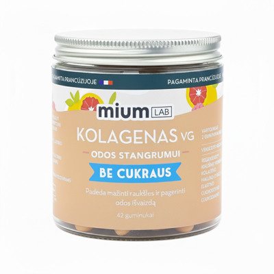 MIUM LAB maisto papildas KOLAGENAS VG. Nuo . 42 guminukai, 12 m