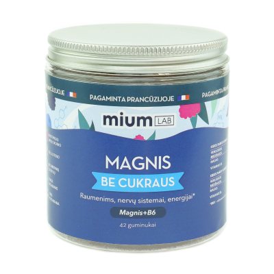 MIUM Lab Maisto papildas MAGNIS. Be cukraus. Guminukai, N42