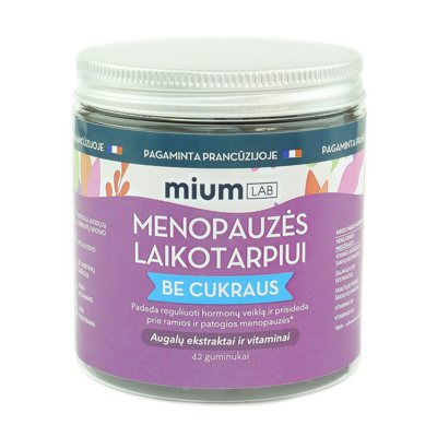 MIUM LAB maisto papildas MENOPAUZĖS LAIKOTARPIUI, 42 guminukai.