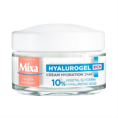 MIXA HYALUROGEL RICH, drėkinamasis kremas, 50 ml
