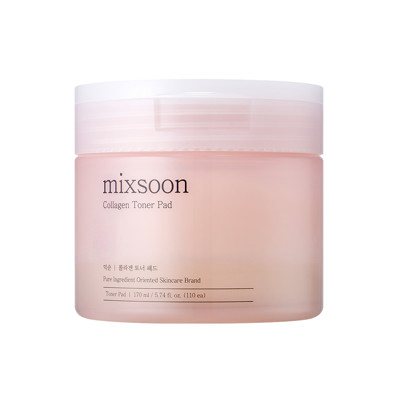 MIXSOON Collagen Toner Pad stangrinamieji veido padeliai su kolagenu, 110 vnt
