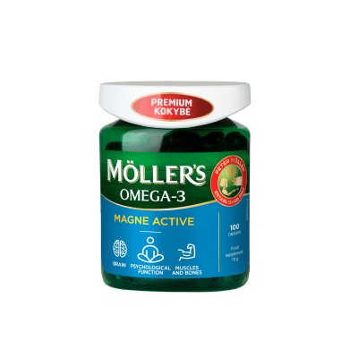Möller's Omega-3 Magne Active kapsulės N100