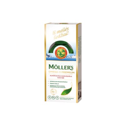 Möller’s Omega-3 Premium skystieji žuvų taukai, 250 ml