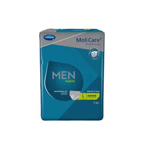 MOLICARE MEN PANTS, sauskelnės-kelnaitės vyrams 5 lašai, L, 7 vnt