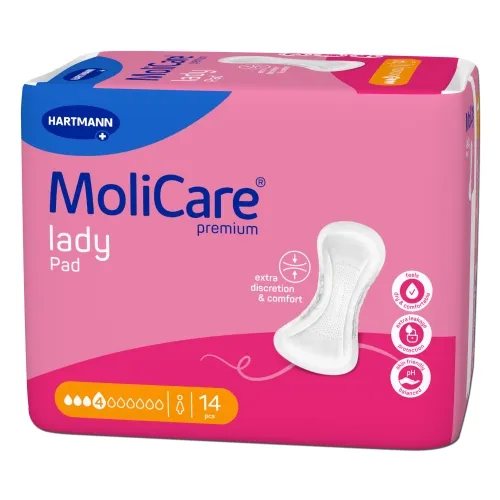 MOLICARE PREMIUM lady pad įklotai, 4 lašai, 14 vnt