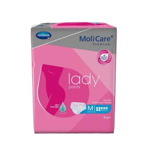 MOLICARE PREMIUM lady pants sauskelnės-kelnaitės M, 7 lašai, 8 vnt