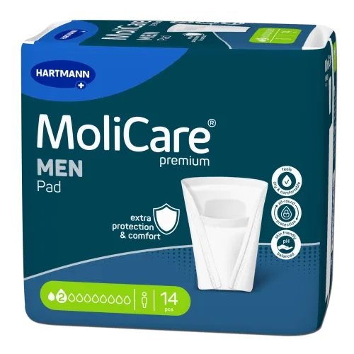 MOLICARE PREMIUM MEN PAD įklotai, 2 lašai, 14 vnt