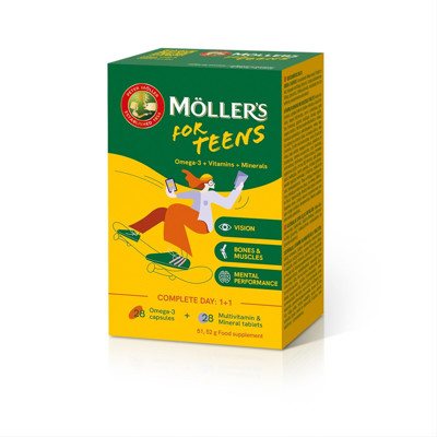 MOLLER’S FOR TEENS, 28 tabletės ir 28 kapsulės