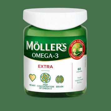 MOLLER'S Omega-3 Extra kapsulės N60