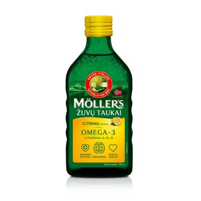 MOLLER'S ŽUVŲ TAUKAI, citrinų skonio, 250 ml