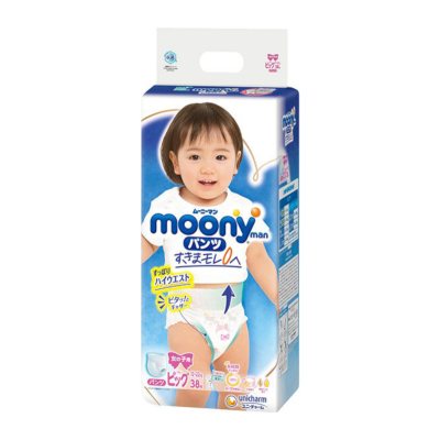 MOONY sauskelnės-kelnaitės mergaitėms AIRFIT, XL, 12- N38, 22 kg