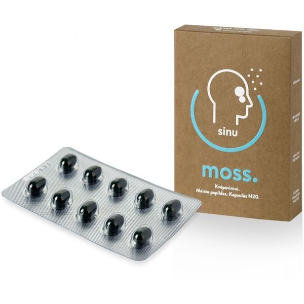 MOSS maisto papildas 350 mg SINUMOSS, 20 kaps.