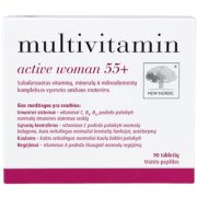 Moterims nuo 55 metų NEW NORDIC MULTIVITAMIN ACTIVE WOMAN 55+, 90 tab.